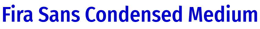 Fira Sans Condensed Medium フォント